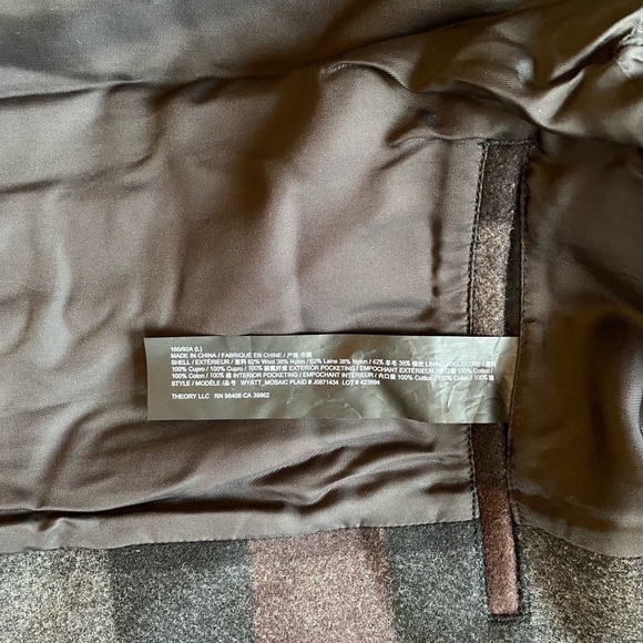 Theory Wyatt wool plaid shirt jacket - Picture 4 of 5